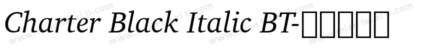 Charter Black Italic BT字体转换